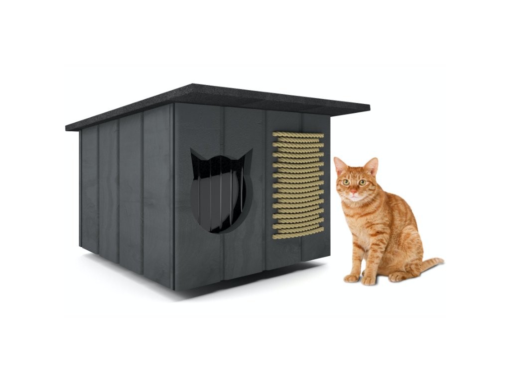 Buda dla kota klasyk - szara