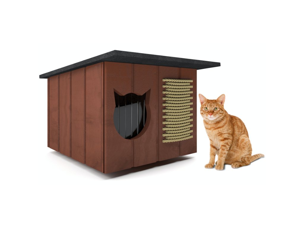 Buda dla kota klasyk - teak