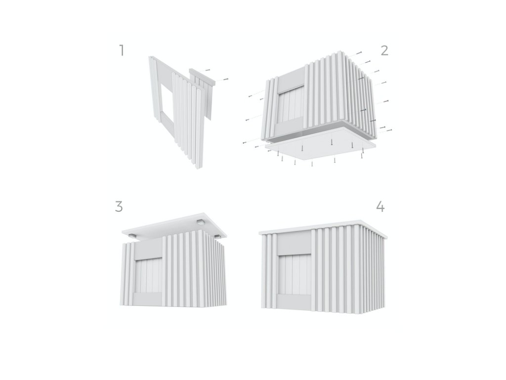 Buda dla psa XXL MODERN ELEGANCE - ocieplana, drewniana, z zasłoną - obrazek 7