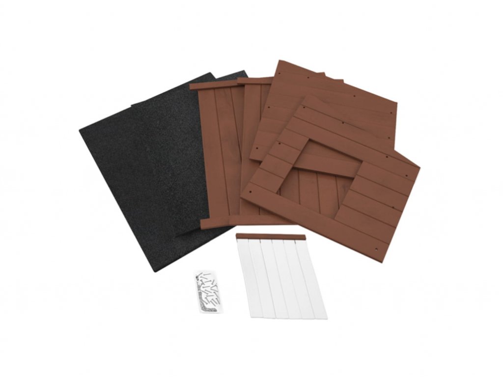 Buda dla psa XXL - ocieplana, drewniana, z zasłoną - mahoń - obrazek 4