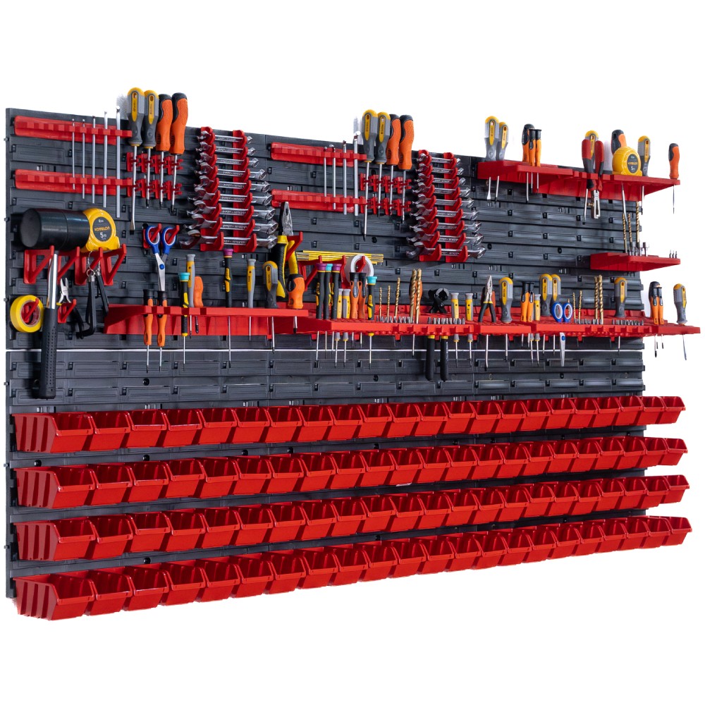 Organizer narzędziowy 1728×780 mm – z uchwytami i 88 kuwetami