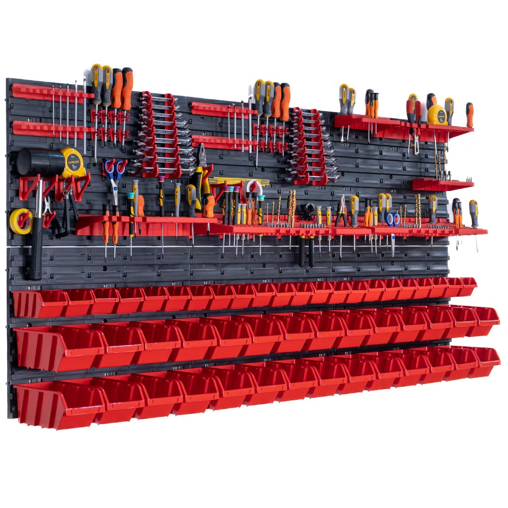 Organizer narzędziowy 1728×780 mm – z uchwytami i 50 kuwetami