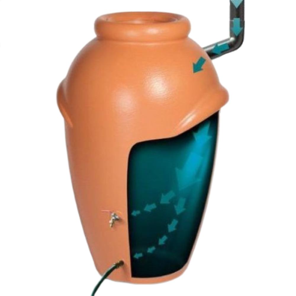 Zbiornik na deszczówkę - 360 l - DEKOR CLAY - Cegła + sadzarka GRATIS - obrazek 4